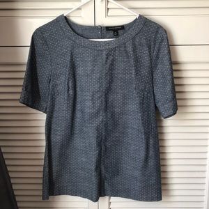 Banana Republic Chambray Pin Dot Top